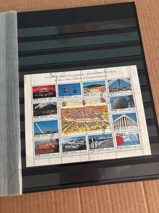 Álbum sellos y tarjetas postales