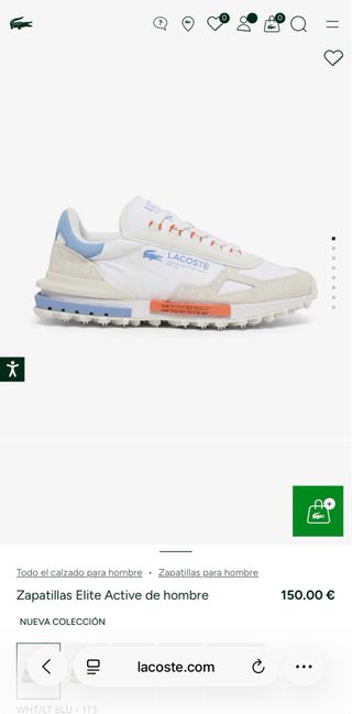 Zapatillas Lacoste Blancas y Azules