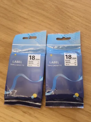 Lote cintas Label Tape Cassette 18mm 11.7mm 24mm