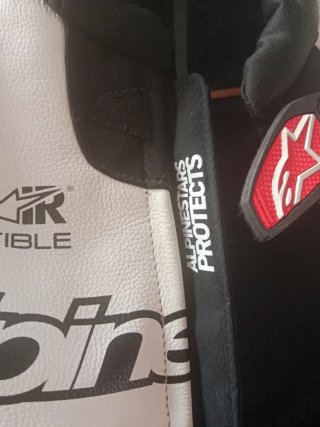 Chaqueta de cuero para moto Alpinestars.Tech-air.