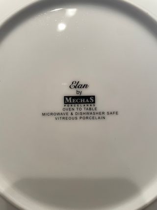 Vajilla 34 Platos Cuadrados Porcelana Blanca