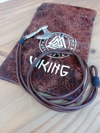 Pulsera Vikinga Cuero y Acero