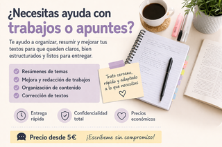 Ayuda con trabajos y apuntes.Resúmenes y redacción