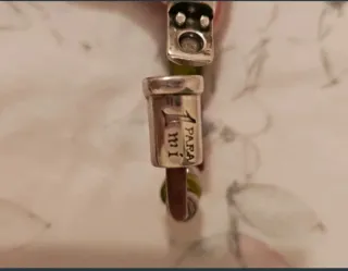 Pulsera Pandora Cuero Marrón Cuentas
