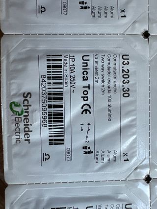 Mecanismo conmutador Eunea Unica Aluminio