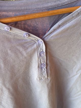 Camiseta azul de algodón - M -