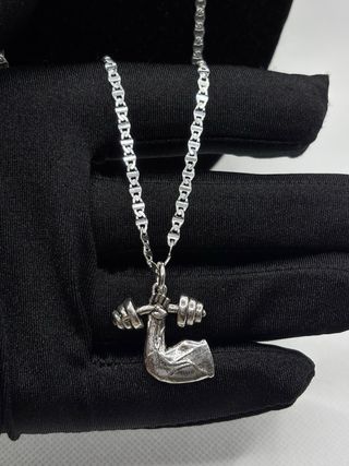Collar Plata 925 Brazo con Mancuerna