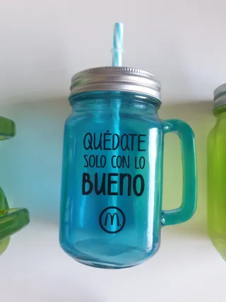 Set 6 Vasos Smoothie con Pajita