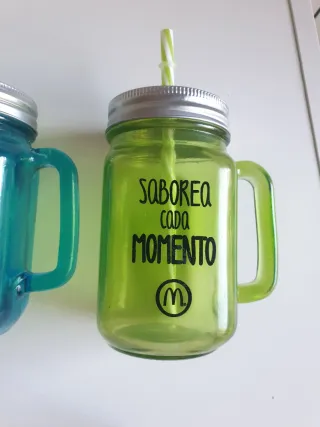 Set 6 Vasos Smoothie con Pajita