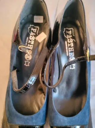 Zapatos de tacón Pasther T38 Azul y Negro