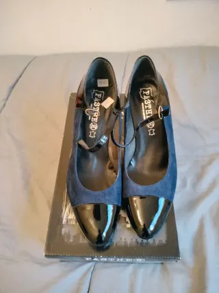 Zapatos de tacón Pasther T38 Azul y Negro