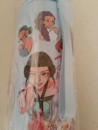 Botella agua Huntrix Kpop Demon Hunters azul