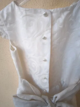 Vestido de comunión blanco niña. Marca Tizzas 115