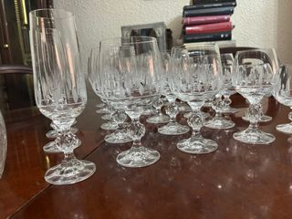 Set di cristalleria vintage 31 pezzi con brocca