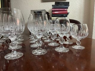 Set di cristalleria vintage 31 pezzi con brocca