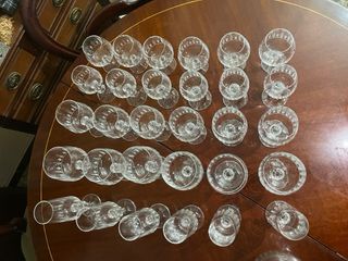 Set di cristalleria vintage 31 pezzi con brocca