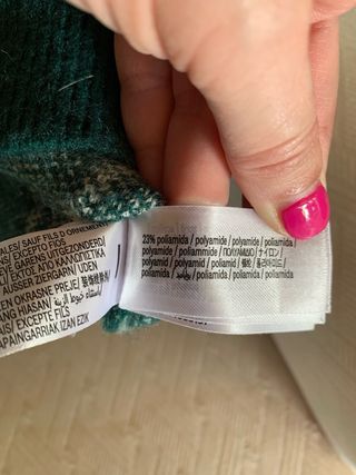 Camisola Bershka Malha Listrada Bege/Verde XS