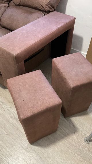 Sofá chaise longue 3 plazas gris