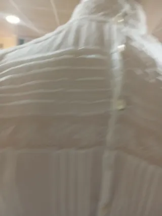 Conjunto vintage blusa y falda con encaje y museli