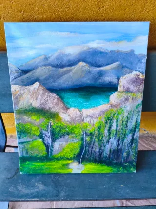 Cuadro al óleo pintado a mano