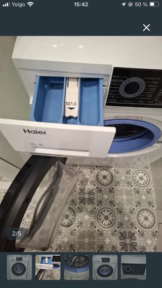 Lavadora Haier Blanca Carga Frontal