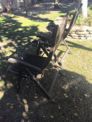 2 Butacas Reclinables madera de Teca