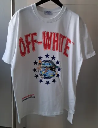 T-Shirt Bianca OW L Stars Off-White
