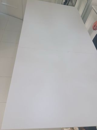 Mesa comedor extensible blanca 140 - 190