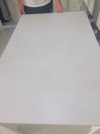 Mesa comedor extensible blanca 140 - 190