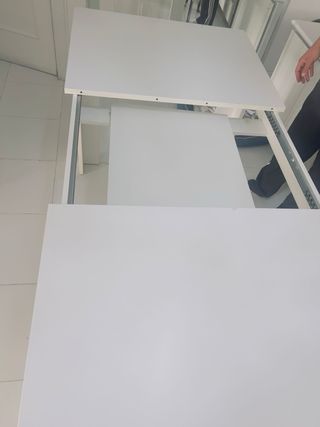 Mesa comedor extensible blanca 140 - 190
