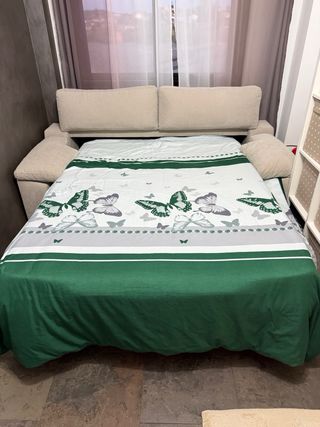 Sofá Cama Multifuncional Beige/Gris