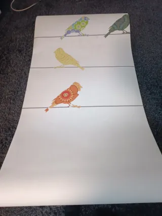 Papel pintado mural pajaritos Hangsboom