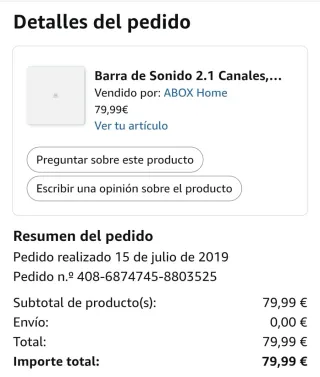 Barra de Sonido Abox Negra