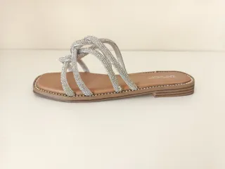 Sandalias planas strass ZapShop