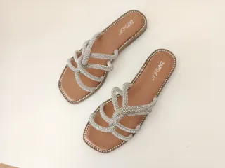 Sandalias planas strass ZapShop