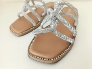 Sandalias planas strass ZapShop