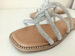Sandalias planas strass ZapShop