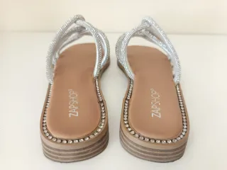 Sandalias planas strass ZapShop