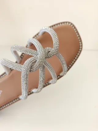 Sandalias planas strass ZapShop