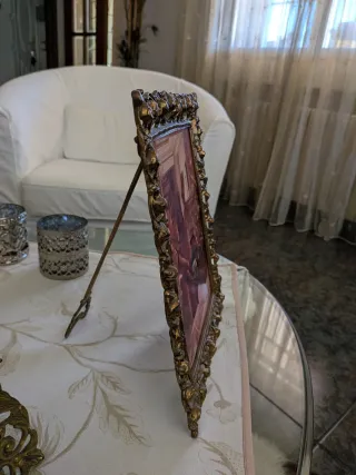 Pareja Marcos Latón Vintage Barroco