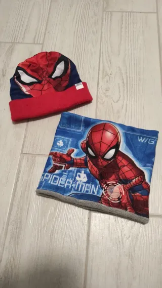 Set bambino Spiderman cappello e scaldacollo