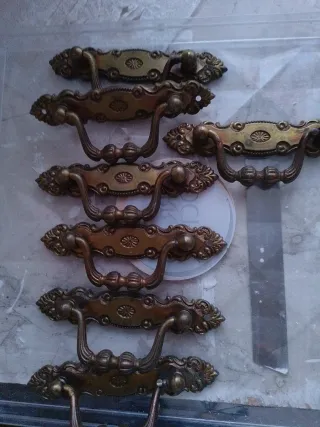 7 Tiradores Cajonera Metal Vintage