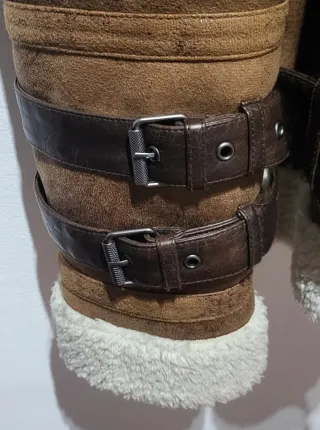 Chaqueta Zara Borrego Piel Doble Faz Marrón