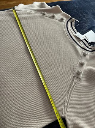 Jersey El Corte Inglés beige con botones