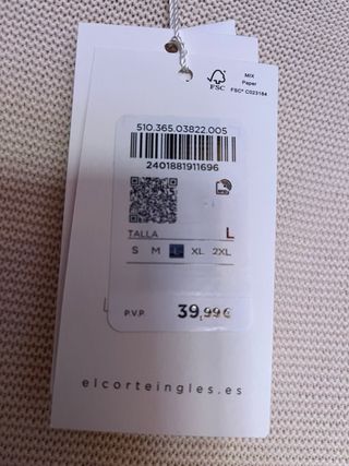 Jersey El Corte Inglés beige con botones