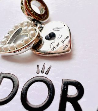 Pandora Corazón Colgante Perlas Plata