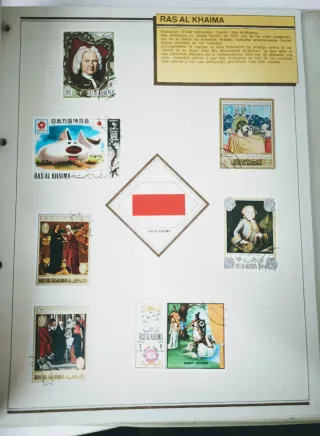 Colección de sellos del mundo en 2 álbumes