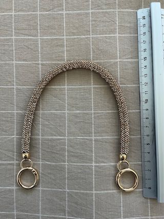 Asas doradas para bolso con brillantes