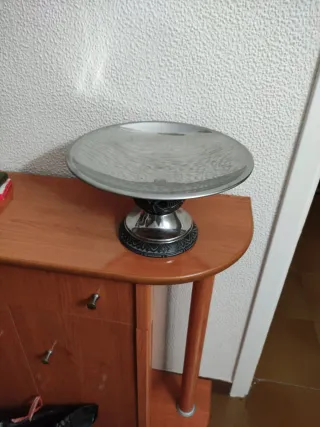 Centro de mesa metal y madera