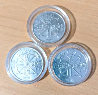 Lote *25 onzas* Plata de 100 pesetas